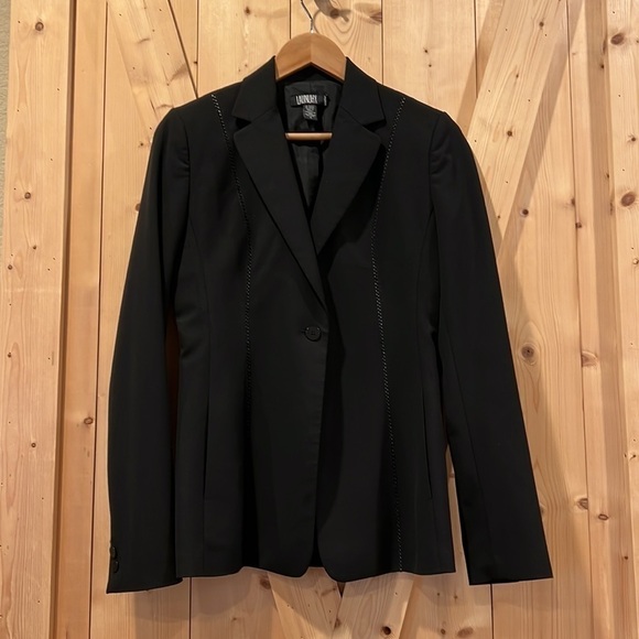 Laundry by Shelli Segal Black Blazer Size 4 - Picture 1 of 11